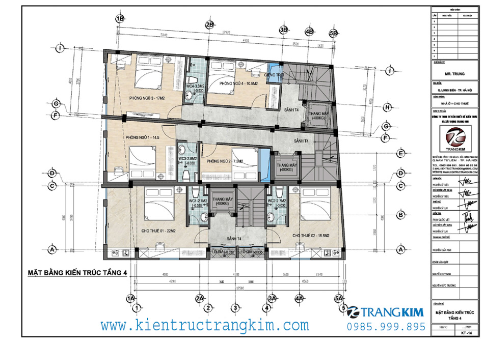 Mặt bằng tầng 4