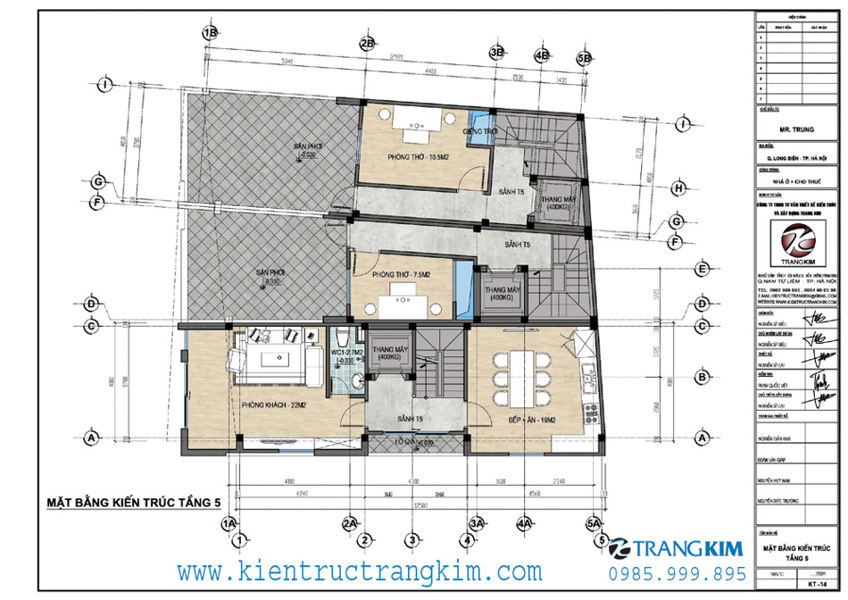 Mặt bằng tầng 5