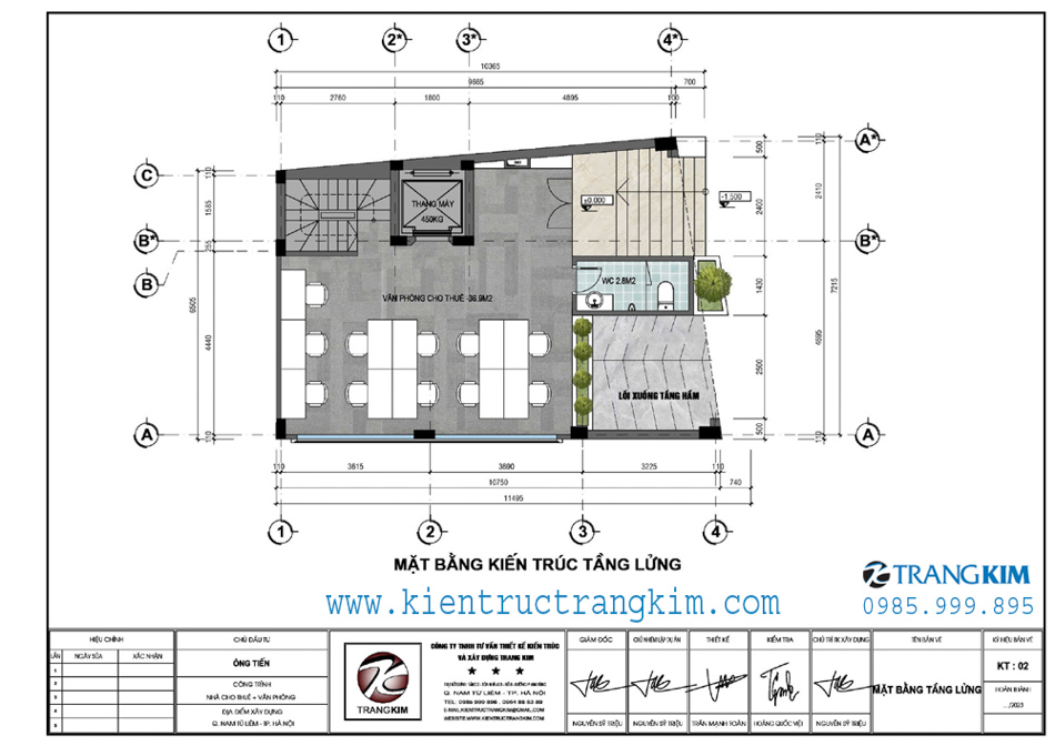 mặt bằng tâng lửng