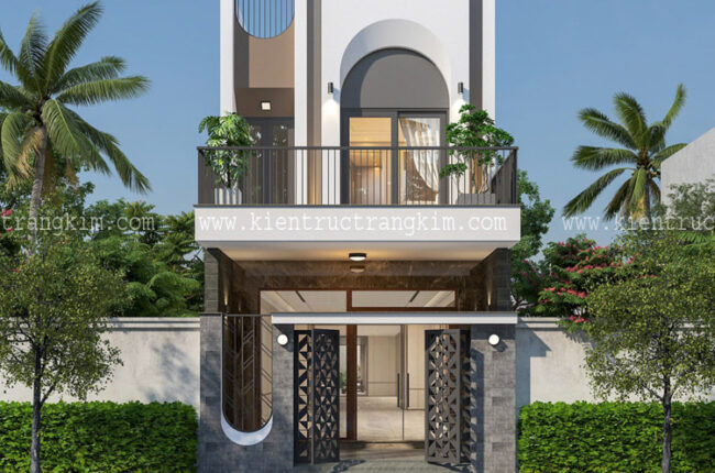 Mặt tiền nhà phố hiện đại, sang trọng với thiết kế độc đáo.