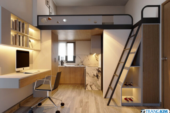 Thiết kế nhà cho thuê 60m2 với 4 phòng khép kín