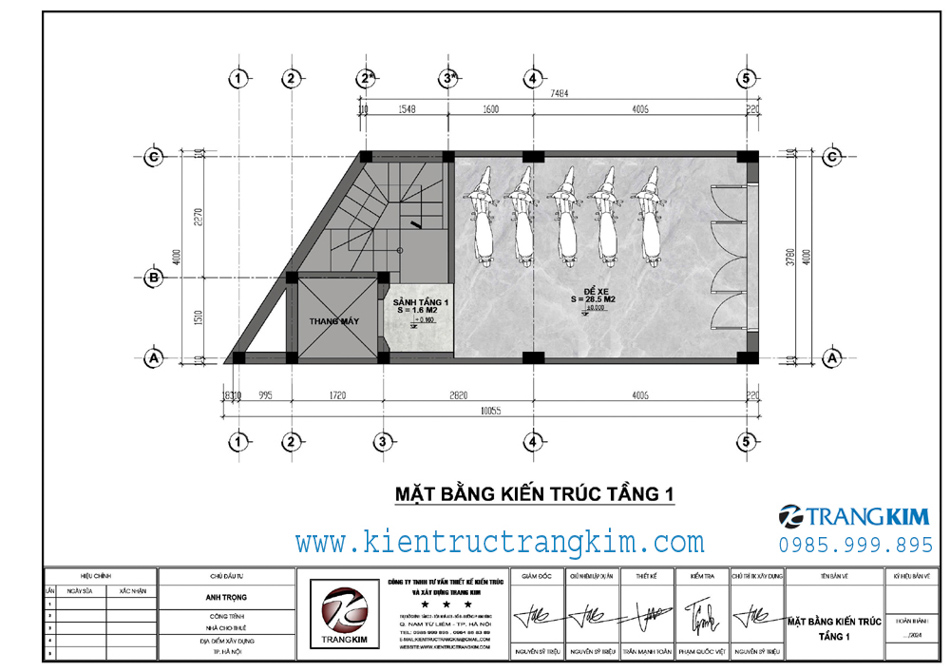 Mặt bằng tầng 1