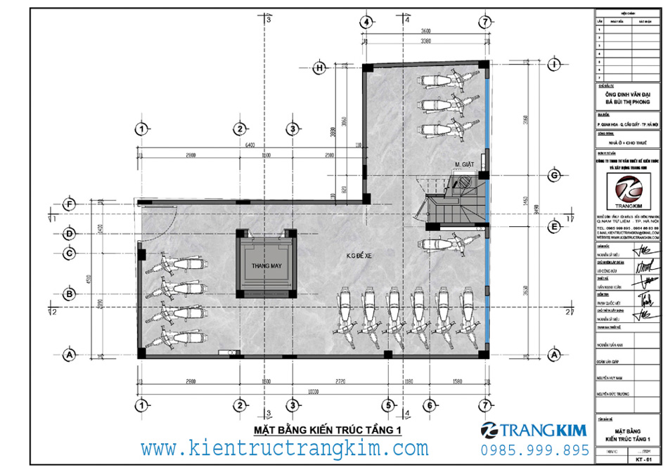 Mặt bằng thiết kế tầng 1 1 Măt bàng tầng 1