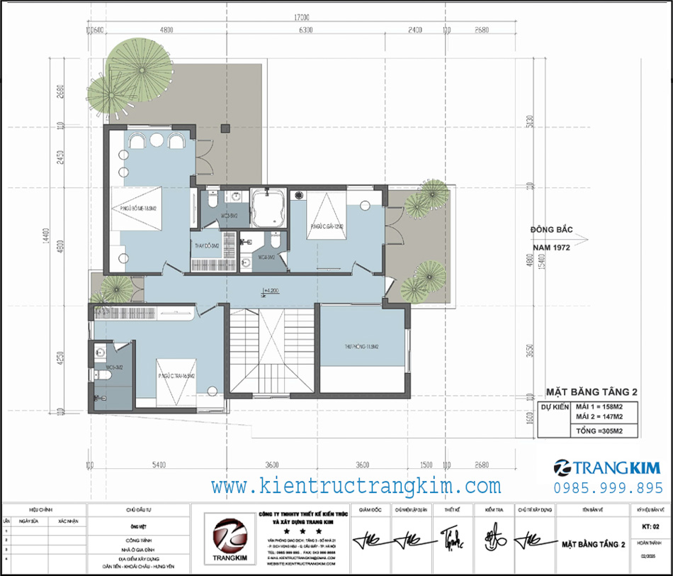 Mặt bằng thiết kế tầng 2 1 Mặt bằng kiến trúc tầng 2