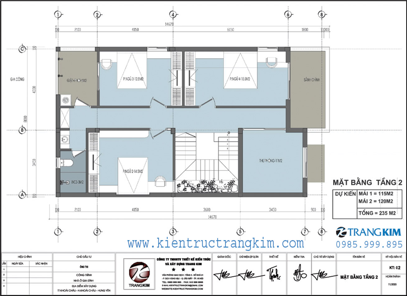Mặt bằng kiến trúc tầng 1