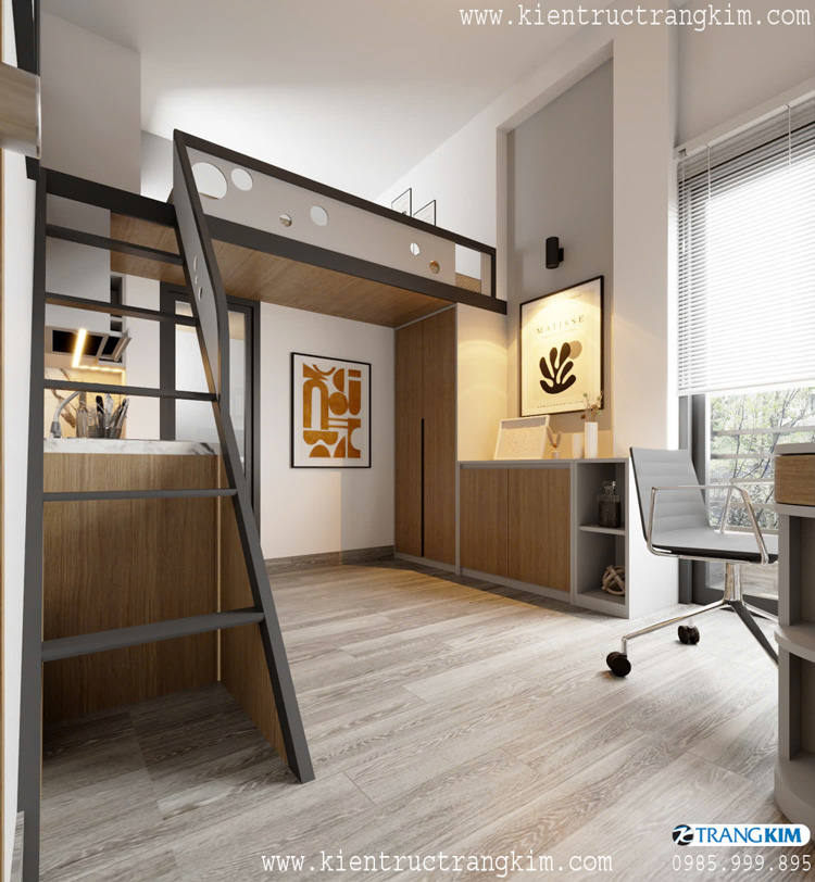 Màu sắc và ánh sáng 1 Thiết kế nhà cho thuê 60m2 với 4 phòng khép kín