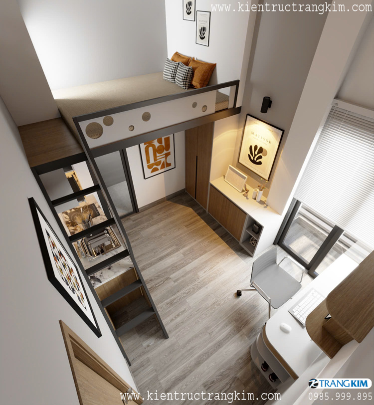 Tối ưu trải nghiệm người thuê 1 Thiết kế nhà cho thuê 60m2 với 4 phòng khép kín