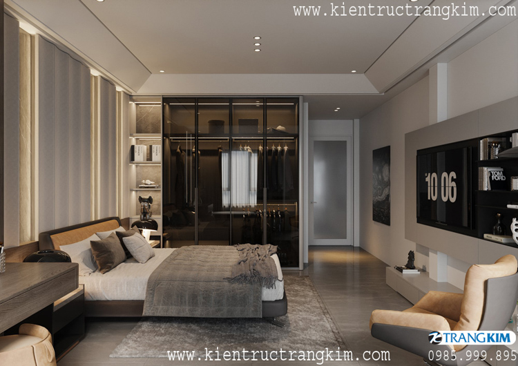 Nội thất phòng ngủ master 4 Thiết kế nội thất nhà cho thuê kết hợp ở gia đình