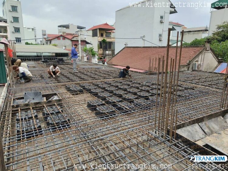 Hình ảnh thi công công trình chung cư mini cho thuê hiện đại kết hợp ở gia đình tầng 1 5