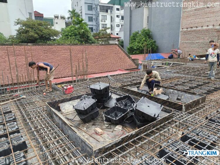 Hình ảnh thi công công trình chung cư mini cho thuê hiện đại kết hợp ở gia đình tầng 1 8