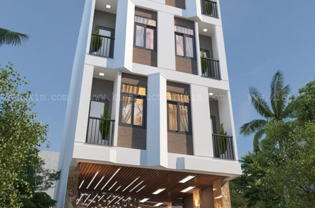 Biệt thự hiện đại nhiều tầng với kiến trúc độc đáo và sang trọng.