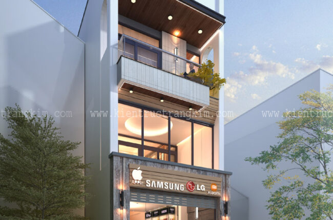 Thiết kế nhà kinh doanh 3 tầng đẹp kết hợp ở gia đình.