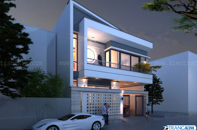 Thiết kế biệt thự đẹp 2 tầng mái Bằng tại Tiên Lữ, Hưng Yên.