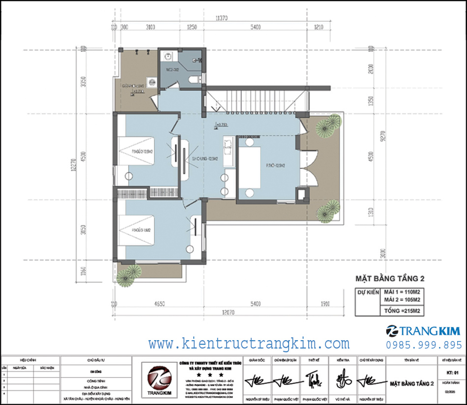 Mặt bằng thiết kế tầng 2 1 Mặt bằng kiến trúc tầng 2