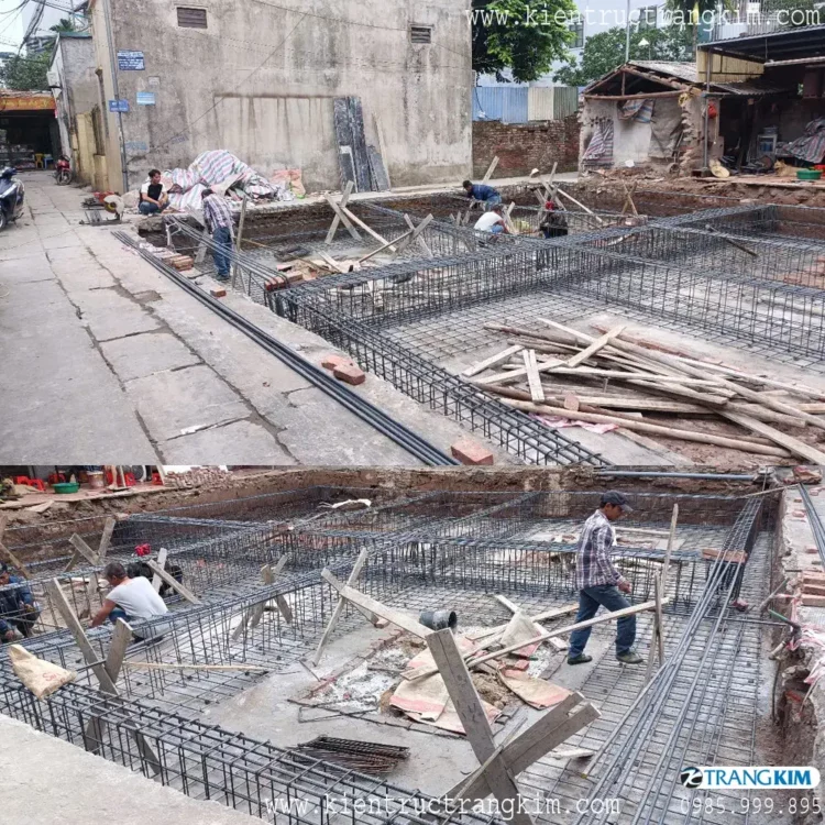 Thi công móng cọc hoặc móng băng 1 Thi công móng cọc hoặc móng băng 1