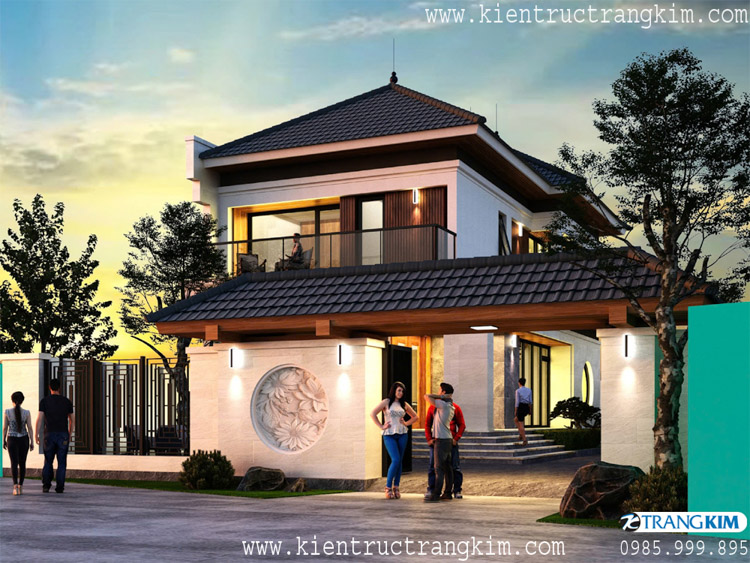 Giới thiệu tổng quan về biệt thự 2 tầng phong cách Indochine 1 Giới thiệu tổng quan về biệt thự 2 tầng phong cách Indochine 1