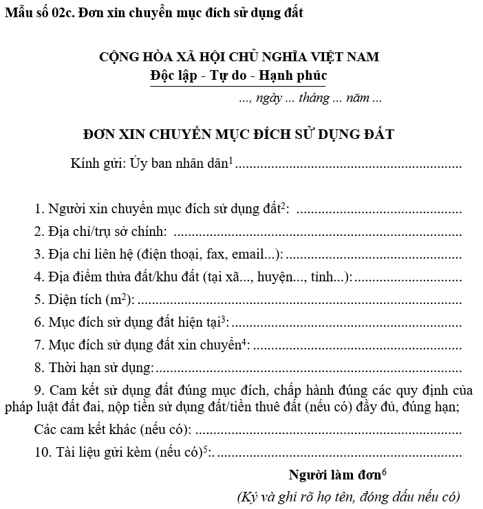 Thủ tục chuyển đổi mục đích sử dụng đất 1 Thủ tục chuyển đổi mục đích sử dụng đất 1