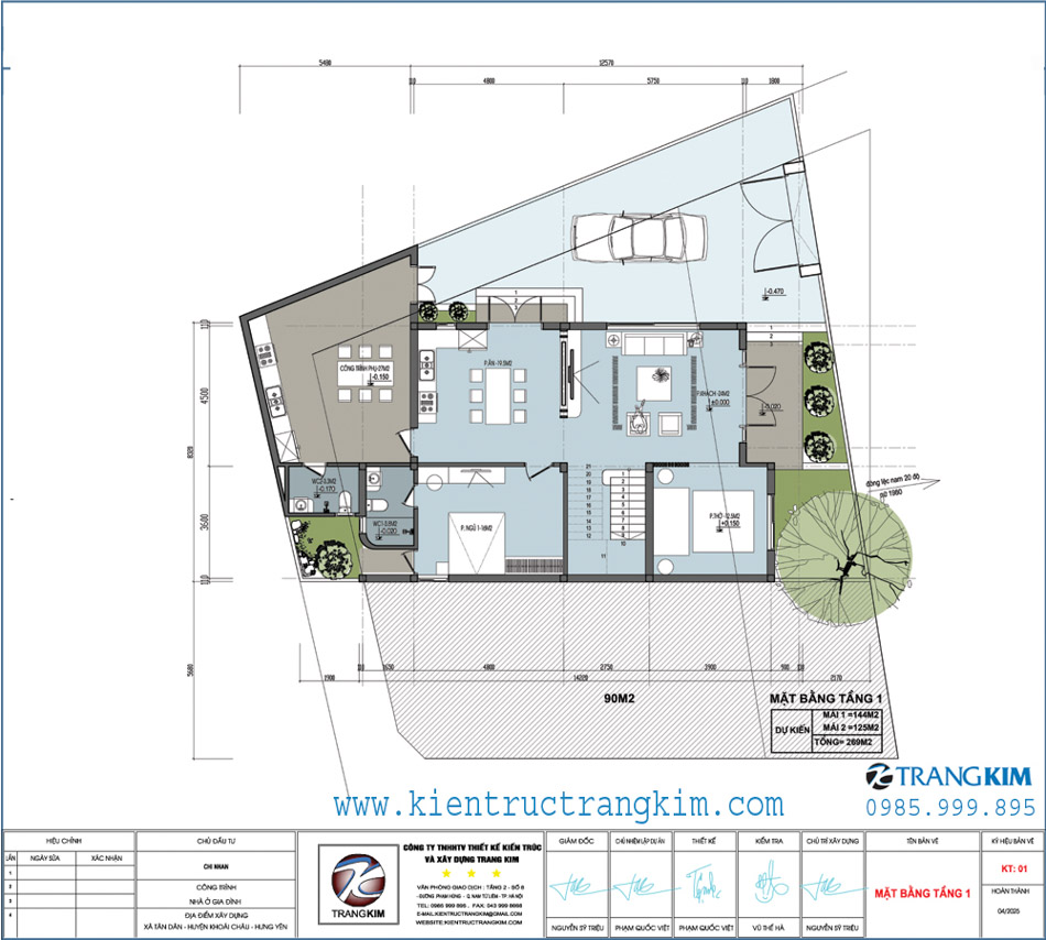 Mặt bằng thiết kế tầng 1 1