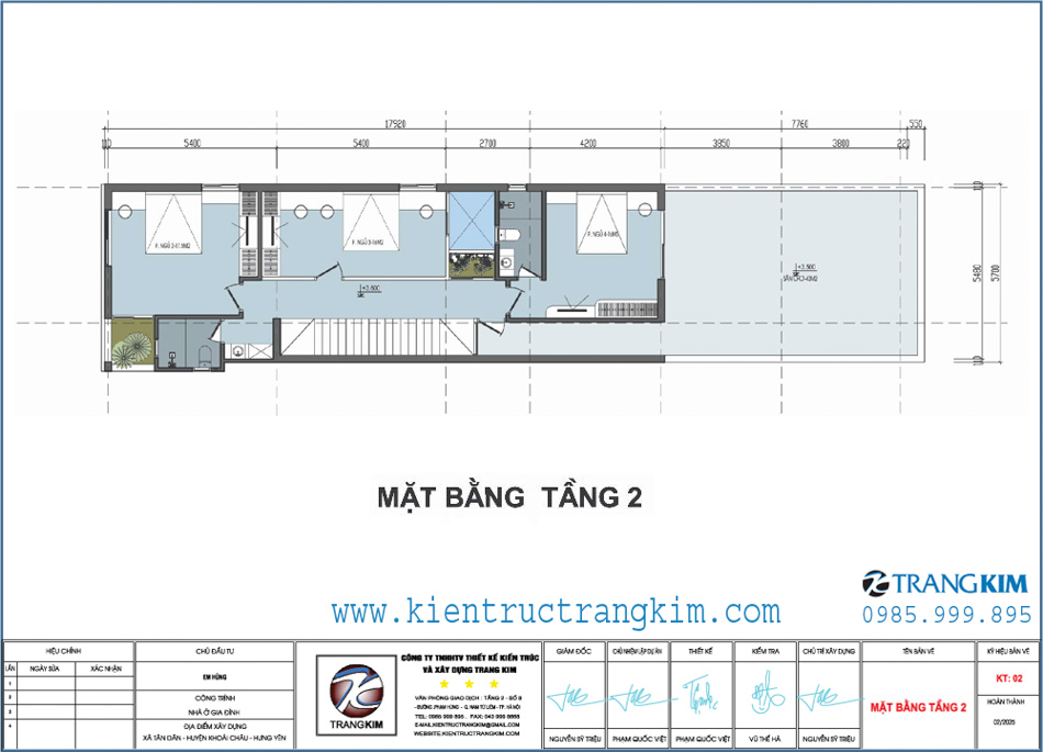Mặt bằng kiến trúc tầng 2