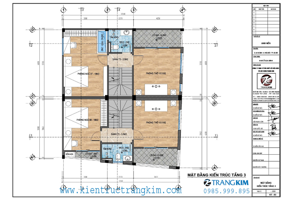 Mặt bằng thiết kế tầng 3 1 Mặt bằng thiết kế tầng 3 1