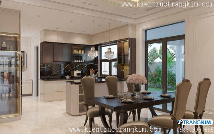 Thiết kế nội thất biệt thự 2 tầng mái Nhật hiện đại