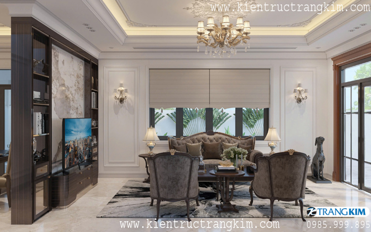 Thiết kế nội thất biệt thự 2 tầng mái Nhật hiện đại