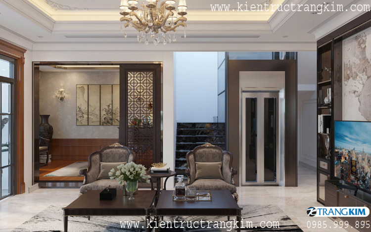 Thiết kế nội thất biệt thự 2 tầng mái Nhật hiện đại