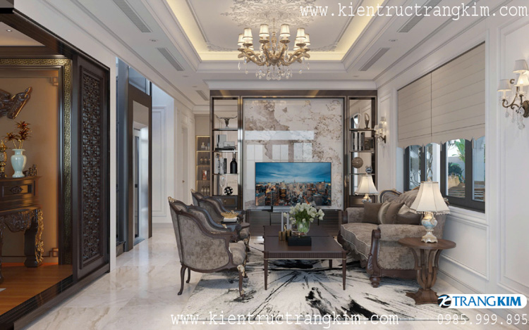 Thiết kế nội thất biệt thự 2 tầng mái Nhật hiện đại