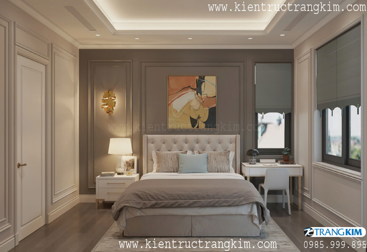 Thiết kế nội thất biệt thự 2 tầng mái Nhật hiện đại