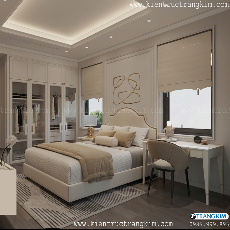 Thiết kế nội thất biệt thự 2 tầng mái Nhật hiện đại