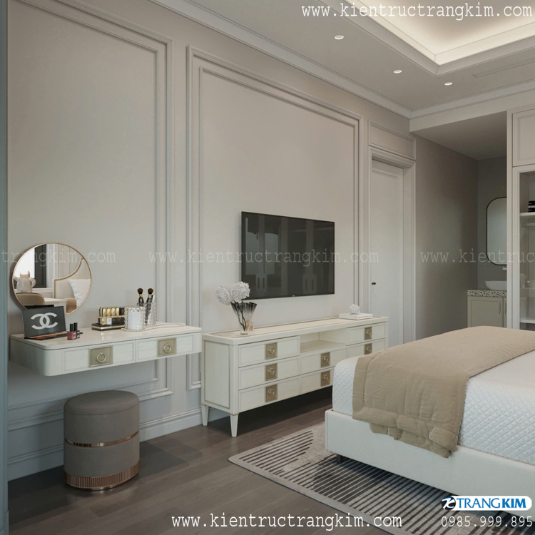 Thiết kế nội thất biệt thự 2 tầng mái Nhật hiện đại