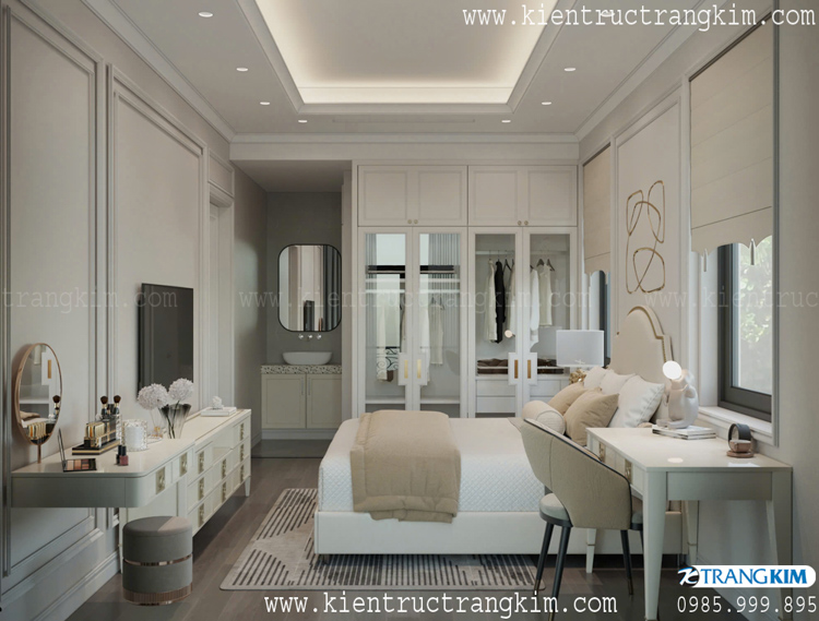 Thiết kế nội thất biệt thự 2 tầng mái Nhật hiện đại