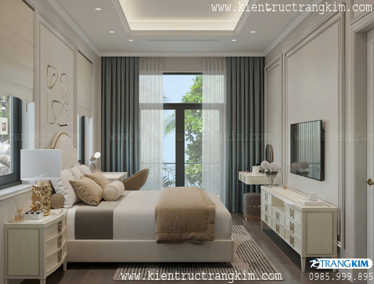 Thiết kế nội thất biệt thự 2 tầng mái Nhật hiện đại