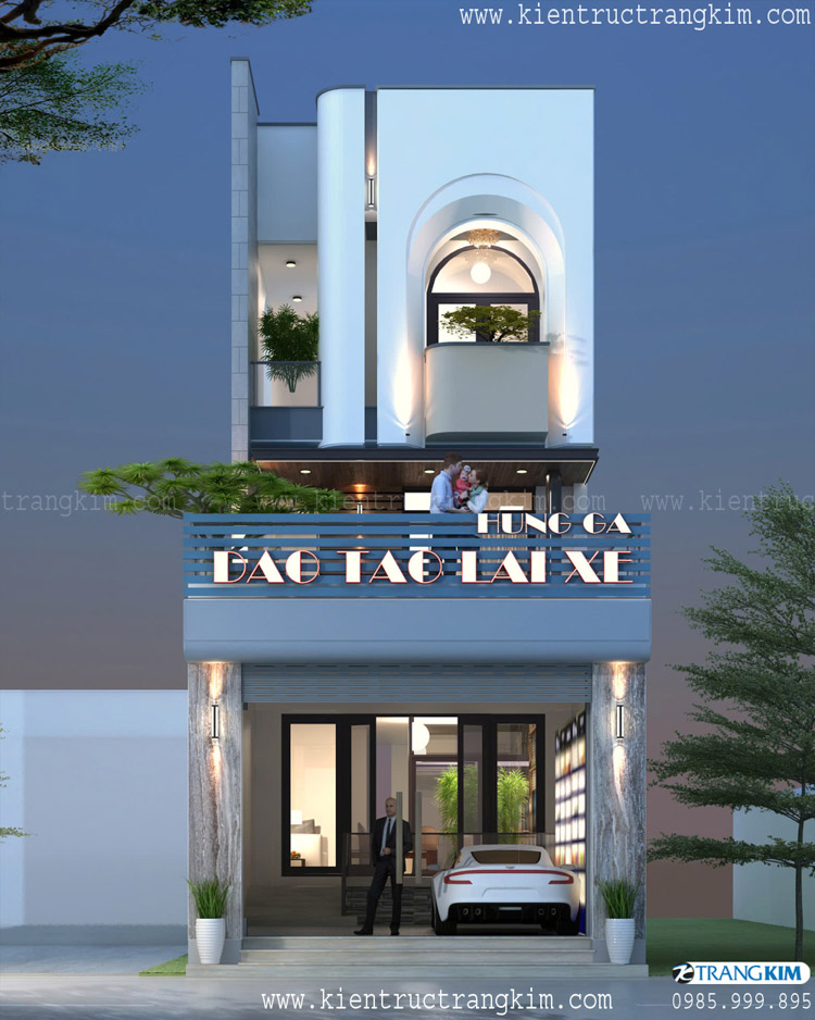 Thiết kế nhà ống 3 tầng hiện đại diện tích 5.7 x 29m