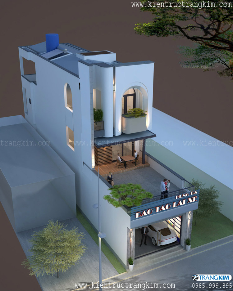 Thiết kế nhà ống 3 tầng hiện đại diện tích 5.7 x 29m