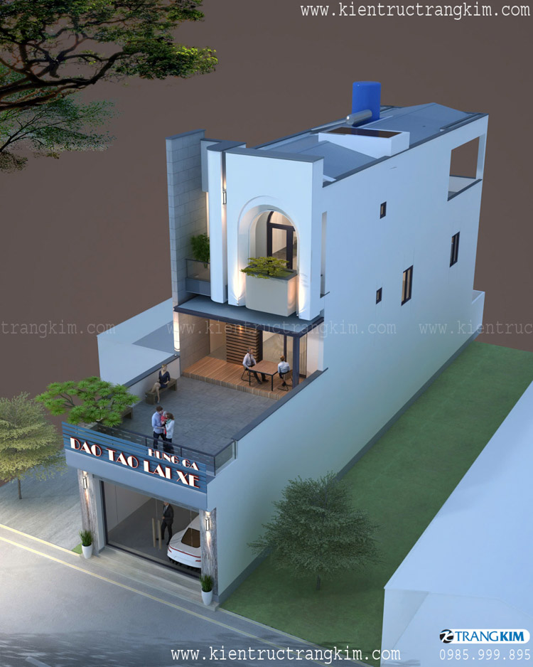 Thiết kế nhà ống 3 tầng hiện đại diện tích 5.7 x 29m