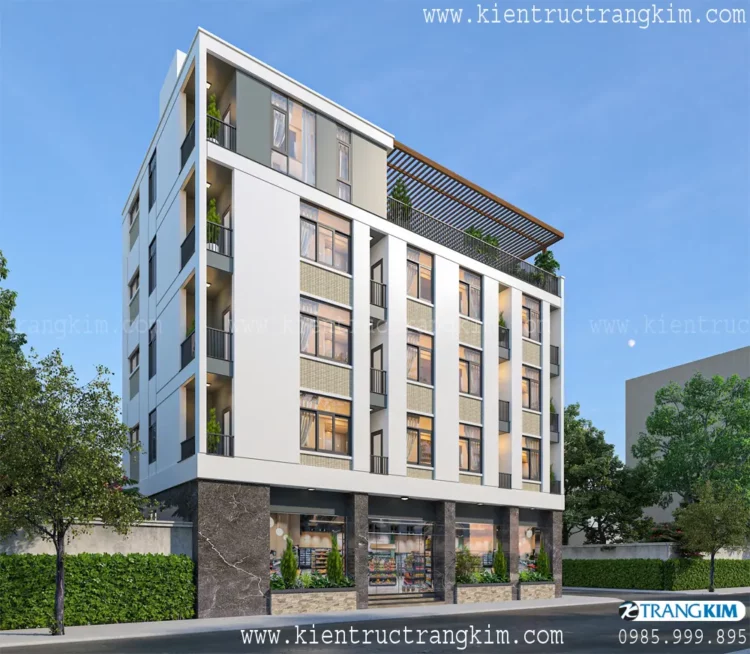 Thiết kế chung cư mini 200m2 kết hợp siêu thị tầng 1 tại Quế Võ, Bắc Ninh. 1 Thiết kế chung cư mini 200m2 kết hợp siêu thị tầng 1 tại Quế Võ, Bắc Ninh. 1