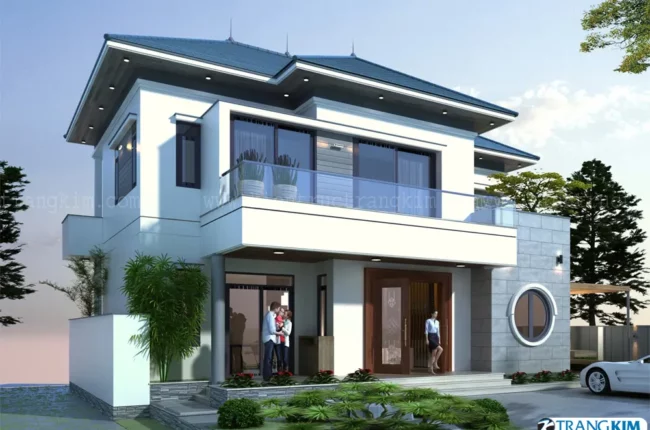 Ngôi nhà 2 tầng hiện đại với kiến trúc đơn giản, sang trọng.