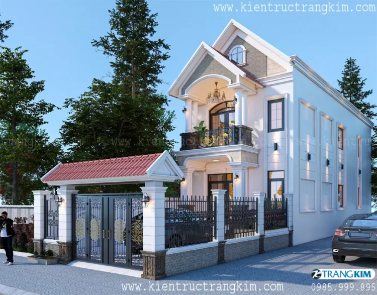 Thiết kế nhà ống 2 tầng mái Thái ngang 6m tại Hưng Yên. 1