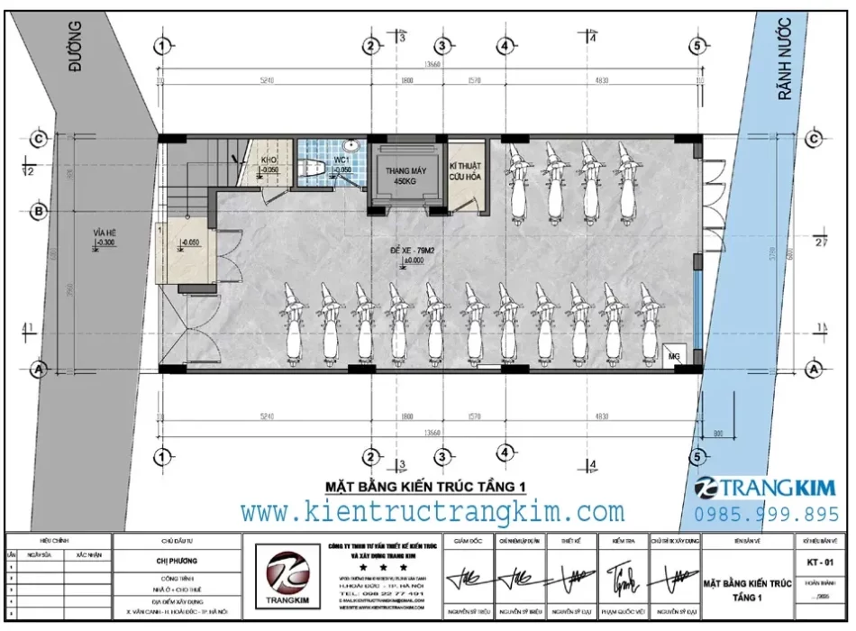 Mặt bằng thiết kế tầng 1 1