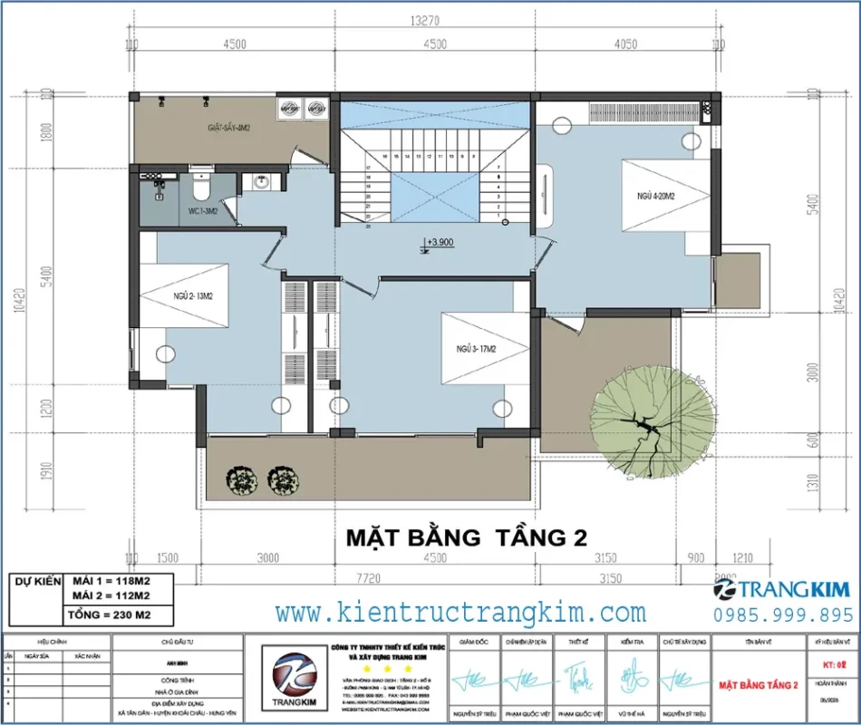 Mặt bằng thiết kế tầng 2 1