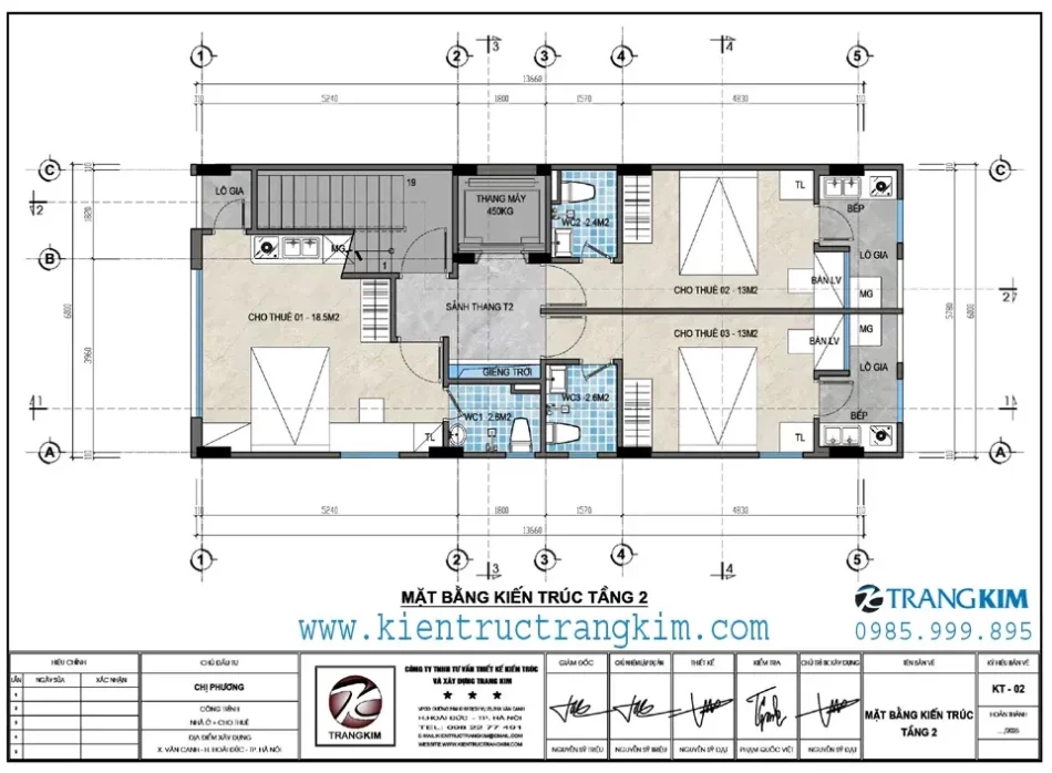 Mặt bằng thiết kế tầng 2 1