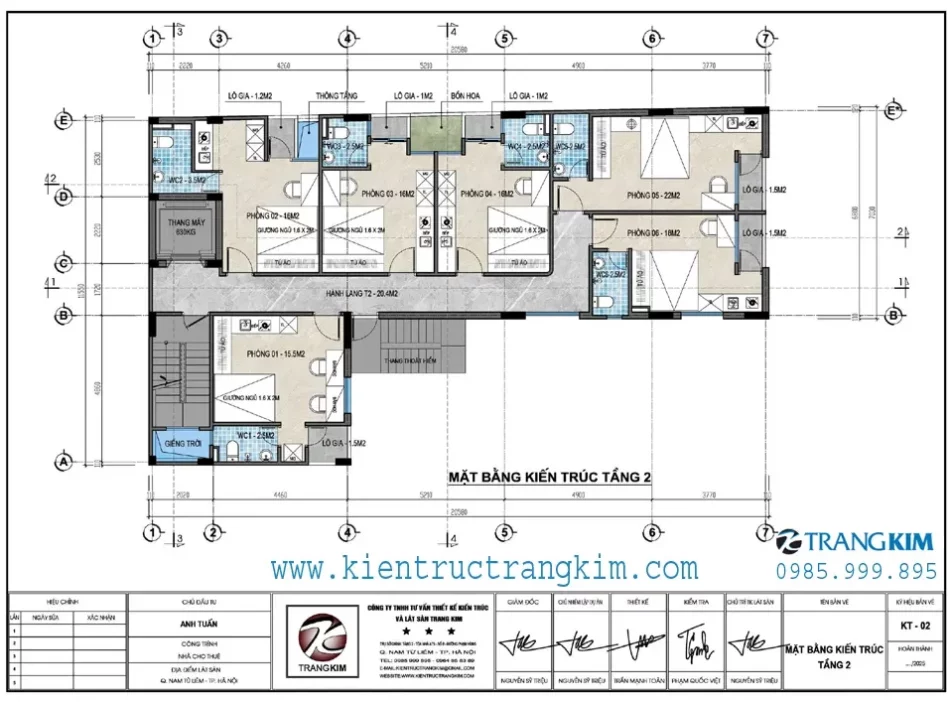 Mặt bằng thiết kế tầng 2 1