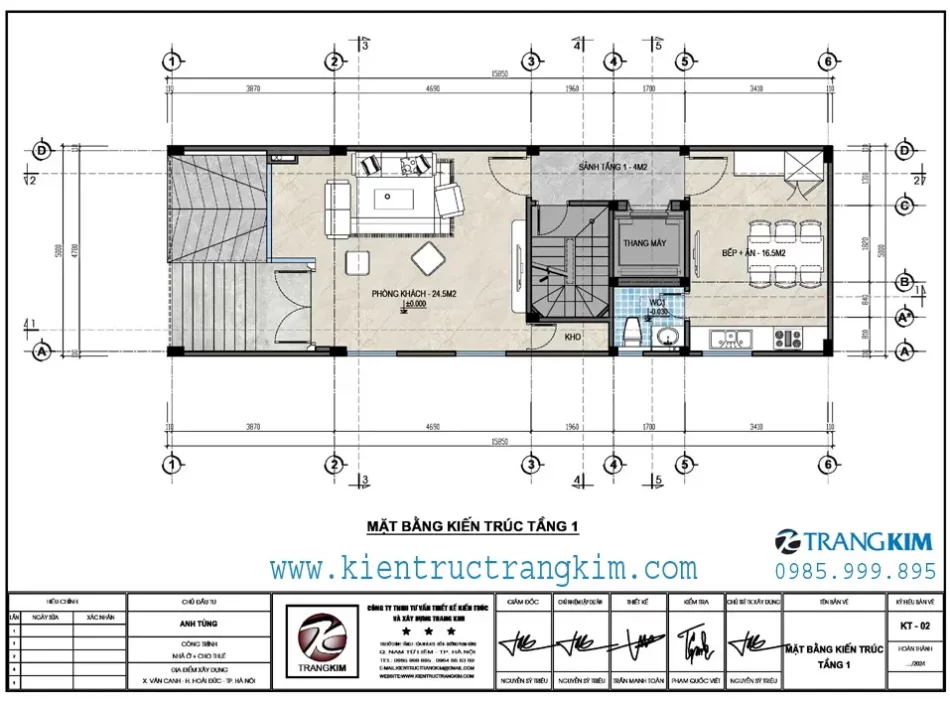 Mặt bằng thiết kế tầng 1 1