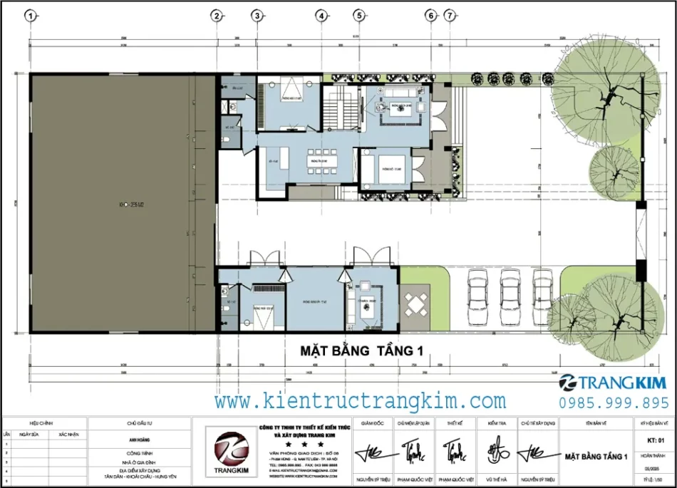 Mặt bằng thiết kế tầng 1 1