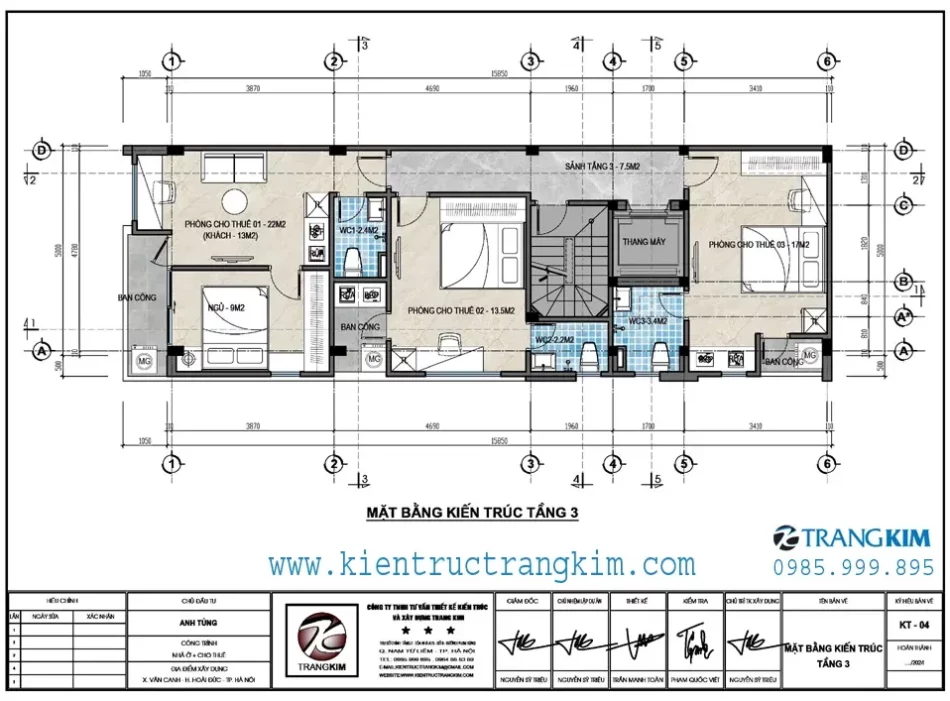 Mặt bằng thiết kế tầng 3 1