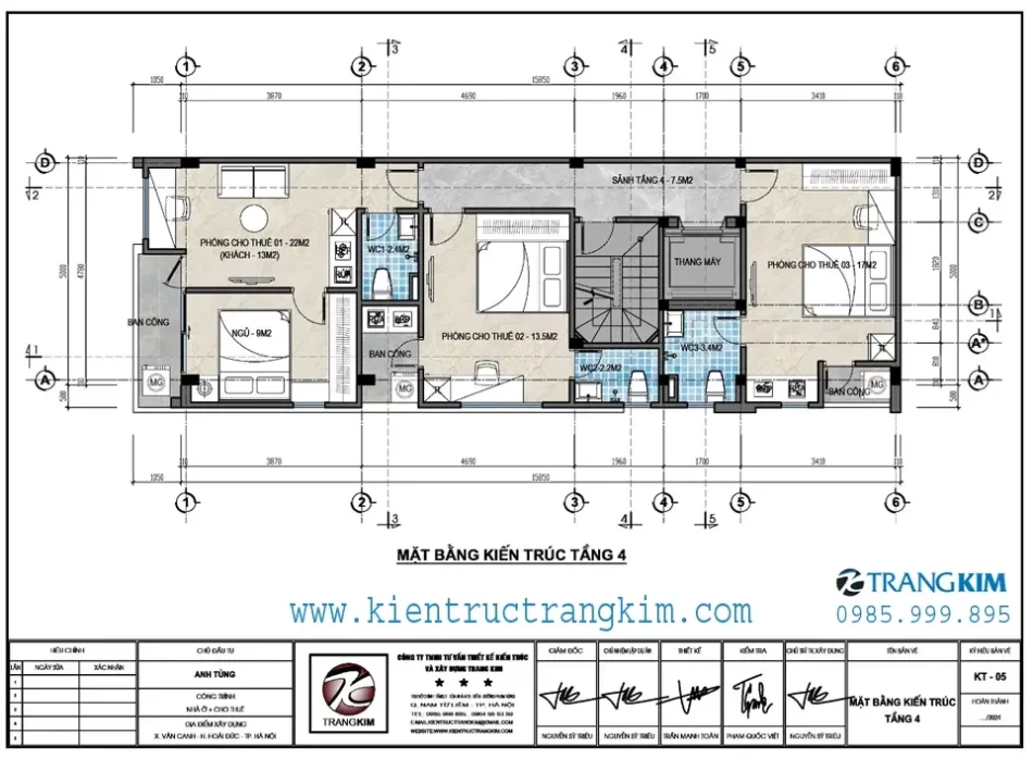 Mặt bằng thiết kế tầng 4 1