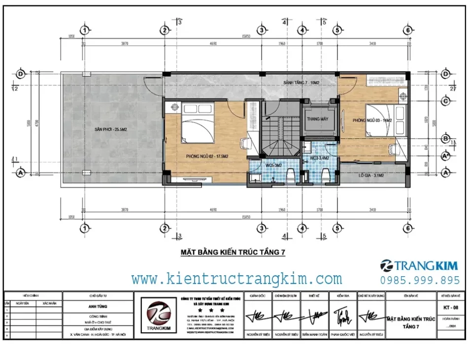 Mặt bằng thiết kế tầng 7 1