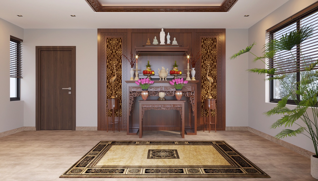 Giới thiệu một số mẫu phòng thờ đẹp, hiện đại 2