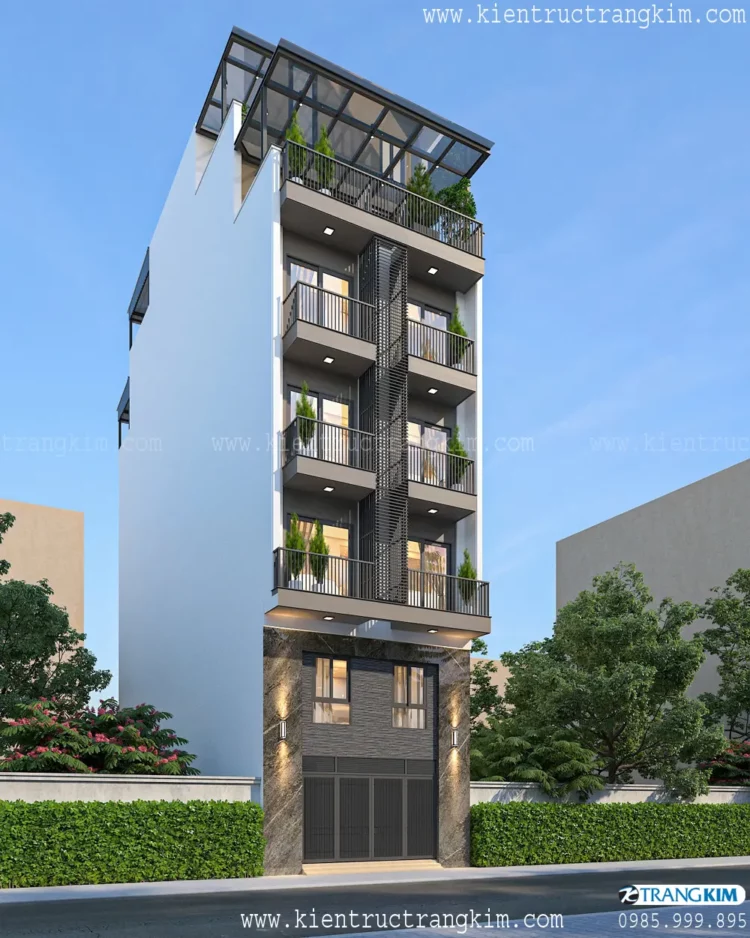 Thiết kế chung cư mini cho thuê mặt tiền 6m tại Thanh Xuân, Hà Nội. 1